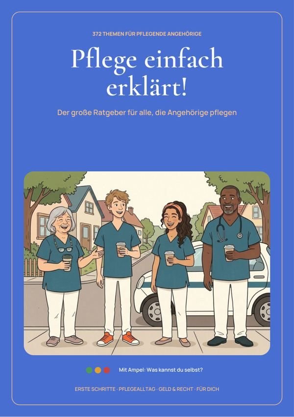 E-book cover: Pflege einfach erklärt! The big guide for everyone who cares for a family member (German edition)